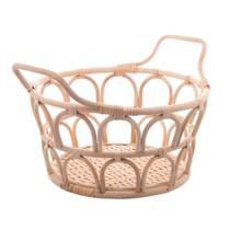 Cesto Decorativo De Rattan Alça Nature 37X 30X 18,5Cm - WOLFF CASA