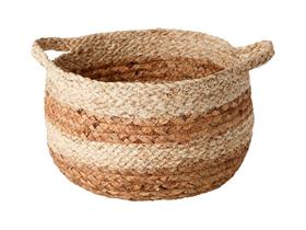 Cesto Decorativo Multiuso Trançado Em Fibra Natural Com Alça Resistente Decoração E Organização