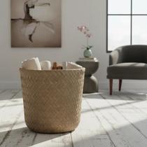 Cesto Decorativo Organizador Multiuso Em Bambu Campeche 44cm