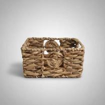 Cesto Decorativo Organizador Multiuso Em Fibra Natural Design Floral Cesto Decorativo Organizador Multiuso Em Fibra Natural Design Floral