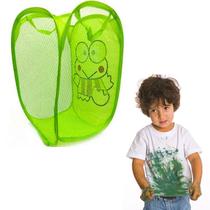 Cesto Dobrável Organizador Roupa Suja Brinquedos Multiuso verde - KR Variedades