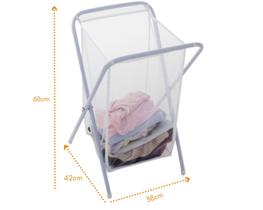 Cesto dobrável p/ brinquedos-roupas 30-litros estrutura aço - ninos