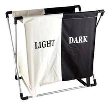 Cesto Dp Dobr p/Lavanderia BrPr 60x56cm MimoStyle BH20312 Cesto Dp Dobr p/Lavanderia BrPr 60x56cm MimoStyle BH20312