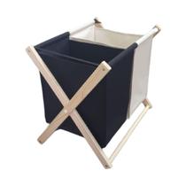 Cesto Duplo de Roupa Suja 70L - Madeira Pinus Cesto Duplo de Roupa Suja 70L - Madeira Pinus