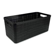Cesto Eco Juta Preto Alongado Grande Nitron Cesto Eco Juta Preto Alongado Grande Nitron