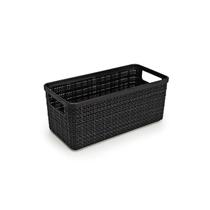 Cesto Eco Juta Preto Alongado Pequeno Nitron