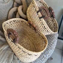 Cesto Em Carnaúba Oval Com Alça Casa Bonita - Pç