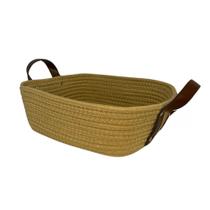 Cesto em Corda Algodao com alça e material sintético 25 cm Organizaçao Decorativo - Art House Cesto em Corda Algodao com alça e material sintético 25 cm Organizaçao Decorativo - Art House