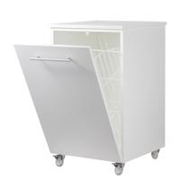 Cesto em Mdf para Roupas Branco Aramado Basculante Roupeiro
