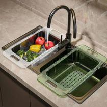 Cesto Escorredor Multiuso Retrátil Ajustável para Pia Cozinha Sortido Prático e Resistente