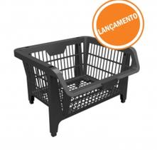 CESTO EXPOSITOR PRÁTICO PRETO 22Lt - PRESTO