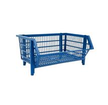 Cesto Expositor Vazado Plástico Médio Azul