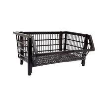 Cesto expositor vazado plástico médio preto