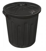 Cesto Fechado 30 Litros Preto - Arqplast