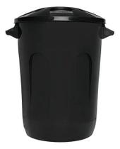 Cesto Fechado Com Tampa 60 Litros Eco Nature Cor Preto Cesto Fechado Com Tampa 60 Litros Eco Nature Cor Preto