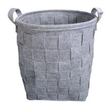 Cesto Feltro Tramado Cinza 38x38x38 Yoi Cesto Feltro Tramado Cinza 38x38x38 Yoi