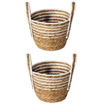 Cesto Fibra Natural c/ Alça 19x15cm - Paramount