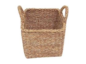 Cesto Fibra Natural Com Alça Decorativo Organizador Grande Cesto Fibra Natural Com Alça Decorativo Organizador Grande