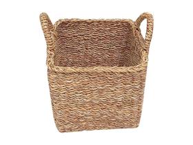 Cesto Fibra Natural Com Alça Decorativo Organizador Grande