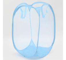 Cesto Flexível Multiuso 36x36x58cm Cor Azul Claro Roupa