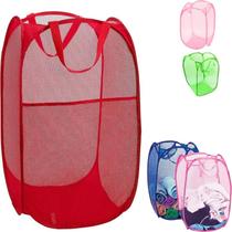 Cesto Flexível Organizador de Roupa Suja Dobrável Multiuso de Nylon 48cm Cosy