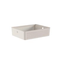Cesto Flow 34x27x9cm Fechado Martiplast Ou - Bege