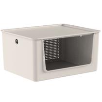 Cesto flow c. tampa e abertura frontal bege Cesto flow c. tampa e abertura frontal bege