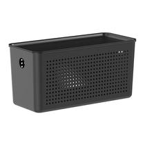 Cesto Flow com Tampa 27x12x14cm Preto CFW155PTF - Ou Cesto Flow com Tampa 27x12x14cm Preto CFW155PTF - Ou