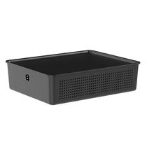 Cesto Flow com Tampa 34x27x10cm Preto CFW405PTF - Ou