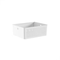 Cesto Flow Multiuso Organizador P/Lavanderia 34X27X13 Branco Cesto Flow Multiuso Organizador P/Lavanderia 34X27X13 Branco