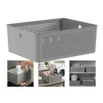 Cesto Flow Organizador Para Lavanderia 12 Litros Multiuso Chumbo Ou Cesto Flow Organizador Para Lavanderia 12 Litros Multiuso Chumbo Ou