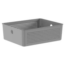 Cesto Flow OU 27x22x9 cm Chumbo