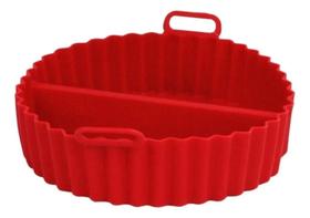 CESTO FRITADEIRA ELÉTRICA REDONDA DUPLA FLACE SILICONE cor: vermelho CESTO FRITADEIRA ELÉTRICA REDONDA DUPLA FLACE SILICONE cor: vermelho