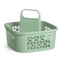 Cesto Funcional Com Alça Organizador De Produtos De Limpeza Plástico UZ