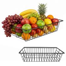 Cesto Gaveta para Fruteira 45x32cm com Corrediças Aramado Preto M2