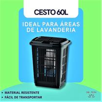 Cesto Grande Para Roupa Suja Lavanderia 60 Litros Multiuso