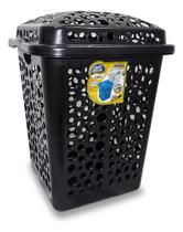 Cesto Grande Roupa Suja Banheiro Lavanderia 80 Lts Preto Max Cesto Grande Roupa Suja Banheiro Lavanderia 80 Lts Preto Max