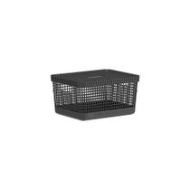 Cesto Grid com Tampa 8L Preto Ou