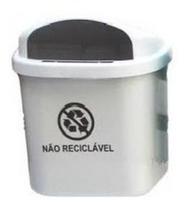 Cesto Individual Coleta Seletiva 40 L Para Poste Ou Parede