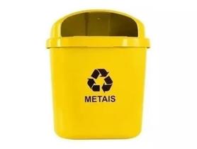 Cesto Individual Para Coleta Seletiva Com 40l S/ Poste (st3)