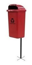 Cesto Individual Para Coleta Seletiva De 50 Litros Com Poste