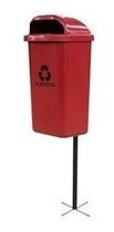 Cesto Individual Para Coleta Seletiva De 50 Litros Com Poste Cesto Individual Para Coleta Seletiva De 50 Litros Com Poste