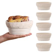 Cesto KONGDY 6 Peças Mini Oval para Fermentação de Pão 17x12x8 cm