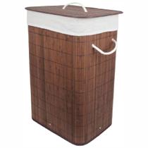 Cesto Lavanderia de Bambu Marrom 65 litros N2301689 Evolux