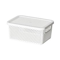 Cesto Linea Organizador Com tampa e Alça 26 cm