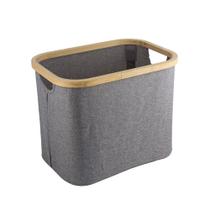 Cesto Linho em Bambu Grey 38cm Organizador Lavanderia Mimo Cesto Linho em Bambu Grey 38cm Organizador Lavanderia Mimo