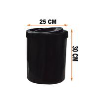 Cesto Lixeira 12 Litros Tampa Meia Lua Esfera Varias Cores