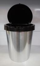 Cesto Lixeira C/Tampa Click Cozinha Banheiro Escritório Metalizado Inox 10 L - Arqplast Cesto Lixeira C/Tampa Click Cozinha Banheiro Escritório Metalizado Inox 10 L - Arqplast