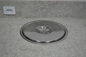 Cesto Lixeira Pia Cozinha De Embutir Inox - 03 Litros