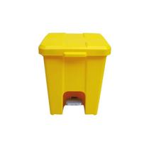 Cesto Lixeira Quadrada Plastica Com Pedal 25 Litros Cor Amar